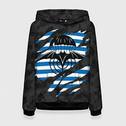 Толстовка-худи женская СПЕЦНАЗ ГРУ ВДВ, цвет: 3D-черный