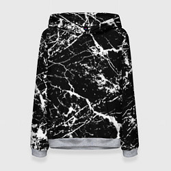 Женская толстовка Текстура чёрного мрамора Texture of black marble