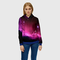 Толстовка-худи женская Night Nebula, цвет: 3D-синий — фото 2
