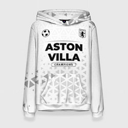 Толстовка-худи женская Aston Villa Champions Униформа, цвет: 3D-белый