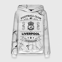 Толстовка-худи женская Liverpool Football Club Number 1 Legendary, цвет: 3D-белый