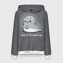 Толстовка-худи женская Seal of Disapproval, цвет: 3D-белый