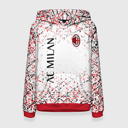 Толстовка-худи женская Ac milan logo, цвет: 3D-красный