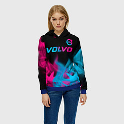 Толстовка-худи женская Volvo Neon Gradient, цвет: 3D-синий — фото 2