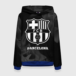 Толстовка-худи женская Barcelona Sport на темном фоне, цвет: 3D-синий