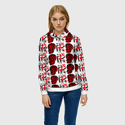 Толстовка-худи женская BESSIE SMITH, цвет: 3D-белый — фото 2