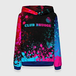 Толстовка-худи женская Club Brugge Neon Gradient - FS, цвет: 3D-синий