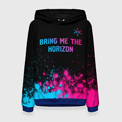 Толстовка-худи женская Bring Me the Horizon Neon Gradient, цвет: 3D-синий