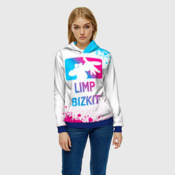 Толстовка-худи женская Limp Bizkit Neon Gradient, цвет: 3D-синий — фото 2