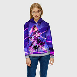 Толстовка-худи женская Mobile Legends Сомбра, цвет: 3D-меланж — фото 2