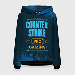 Толстовка-худи женская Игра Counter Strike: PRO Gaming, цвет: 3D-черный