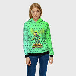 Толстовка-худи женская My singing Monsters - Жужук, цвет: 3D-черный — фото 2