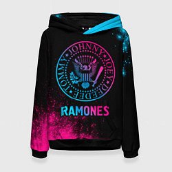 Толстовка-худи женская Ramones Neon Gradient, цвет: 3D-черный