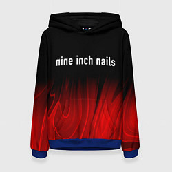 Толстовка-худи женская Nine Inch Nails Red Plasma, цвет: 3D-синий