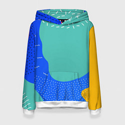 Толстовка-худи женская Geometry collor, цвет: 3D-белый