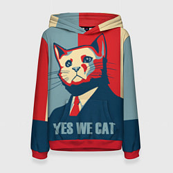 Толстовка-худи женская YES WE CAN T, цвет: 3D-красный