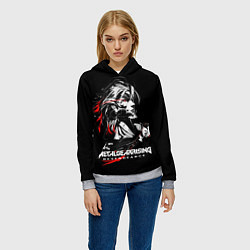 Толстовка-худи женская Metal Gear Rising - game hero, цвет: 3D-меланж — фото 2