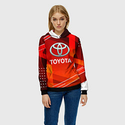 Толстовка-худи женская Toyota Abstraction Sport, цвет: 3D-черный — фото 2