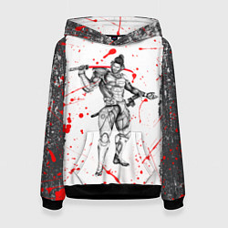 Толстовка-худи женская Metal gear rising blood, цвет: 3D-черный