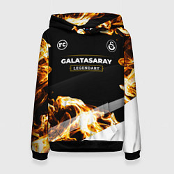 Толстовка-худи женская Galatasaray legendary sport fire, цвет: 3D-черный