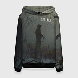 Толстовка-худи женская STALKER Одиночка На Болоте, цвет: 3D-черный