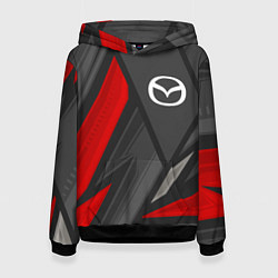 Толстовка-худи женская Mazda sports racing, цвет: 3D-черный