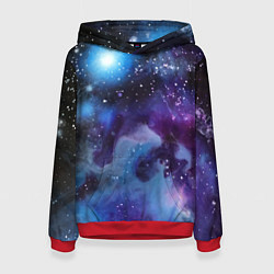 Толстовка-худи женская Дым вселенной, цвет: 3D-красный