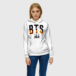 Толстовка-худи женская BTS Team Art, цвет: 3D-белый — фото 2