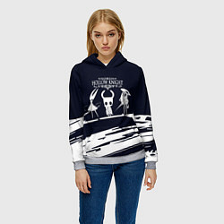 Толстовка-худи женская Hollow knight - краска, цвет: 3D-меланж — фото 2
