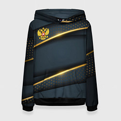 Толстовка-худи женская Russia luxury gold, цвет: 3D-черный