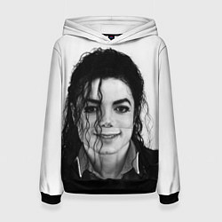 Толстовка-худи женская Майкл Джексон Фото, цвет: 3D-черный