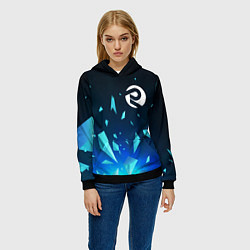 Толстовка-худи женская ARC Raiders взрыв частиц, цвет: 3D-черный — фото 2