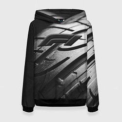 Толстовка-худи женская Formula 1 - dark theme, цвет: 3D-черный