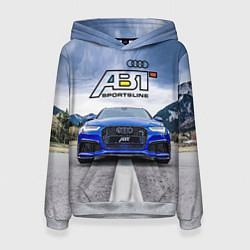Толстовка-худи женская Audi ABT - sportsline на трассе, цвет: 3D-меланж