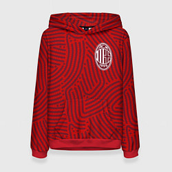 Толстовка-худи женская AC Milan отпечатки, цвет: 3D-красный