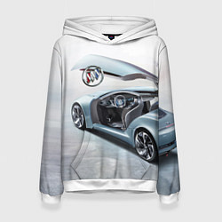 Толстовка-худи женская Buick Riviera Concept, цвет: 3D-белый