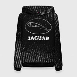 Толстовка-худи женская Jaguar с потертостями на темном фоне, цвет: 3D-черный