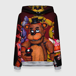 Толстовка-худи женская Пять ночей Фредди, цвет: 3D-меланж