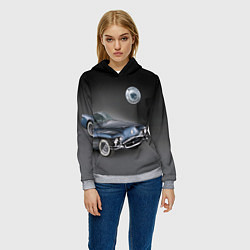 Толстовка-худи женская Buick Wildcat - cabriolet, цвет: 3D-меланж — фото 2