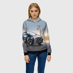 Толстовка-худи женская Buick Flagship concept, цвет: 3D-черный — фото 2