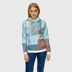 Толстовка-худи женская SURF, цвет: 3D-белый — фото 2