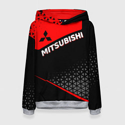 Толстовка-худи женская Mitsubishi - Красная униформа, цвет: 3D-меланж