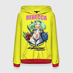 Толстовка-худи женская Rebecca cyberpunk, цвет: 3D-красный