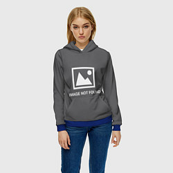 Толстовка-худи женская Image not found, цвет: 3D-синий — фото 2