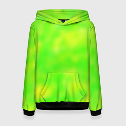 Толстовка-худи женская Цвет сочное яблоко, цвет: 3D-черный