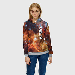 Толстовка-худи женская Рождение новой звезды - NASA, цвет: 3D-меланж — фото 2