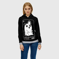 Толстовка-худи женская Милый Почита - человек бензопила, цвет: 3D-меланж — фото 2