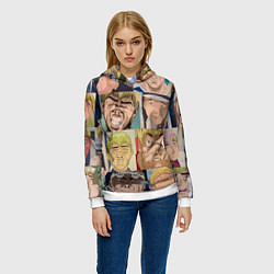 Толстовка-худи женская Лицо ГТО, цвет: 3D-белый — фото 2