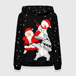Толстовка-худи женская Герои нового года дэбуют, цвет: 3D-черный