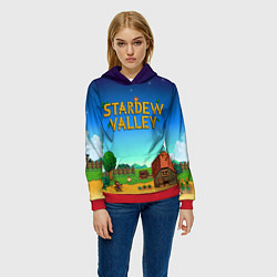 Толстовка-худи женская Мой дом в Stardew Valley, цвет: 3D-красный — фото 2